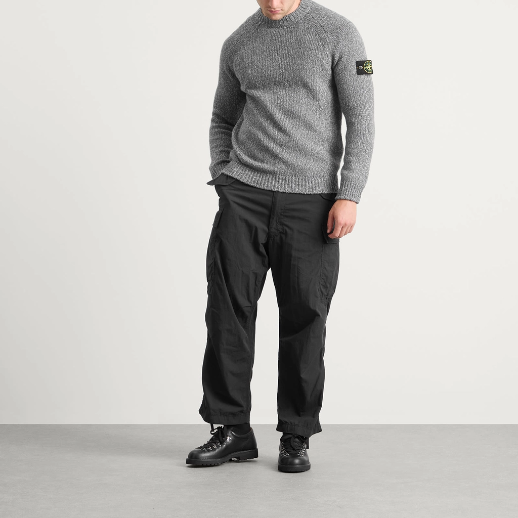 Stone Island Men's Mouline Wool Jumper Grey